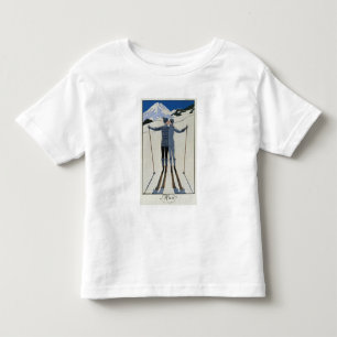 <Lovers in the Snow> by Georges Barbier Toddler T-shirt