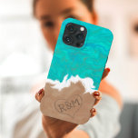 Lovers Initials On The Sand of Shores of Paradise iPhone 13 Pro Max Case<br><div class="desc">Shores of Paradise is an art piece inspired by the turquoise waters of the Caribbean Sea. Let your romantic self fluorish and imagine yourself walking on the beach holding hands with the love of your life, stop for a little while, feel the ocean's breeze on your face and then writing...</div>