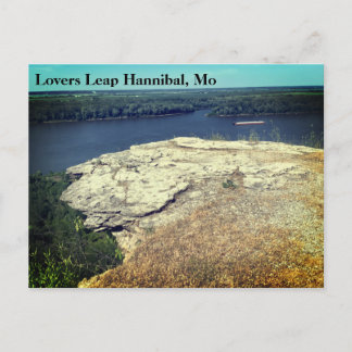 Lovers Leap Hannibal Missouri Simple Postcard