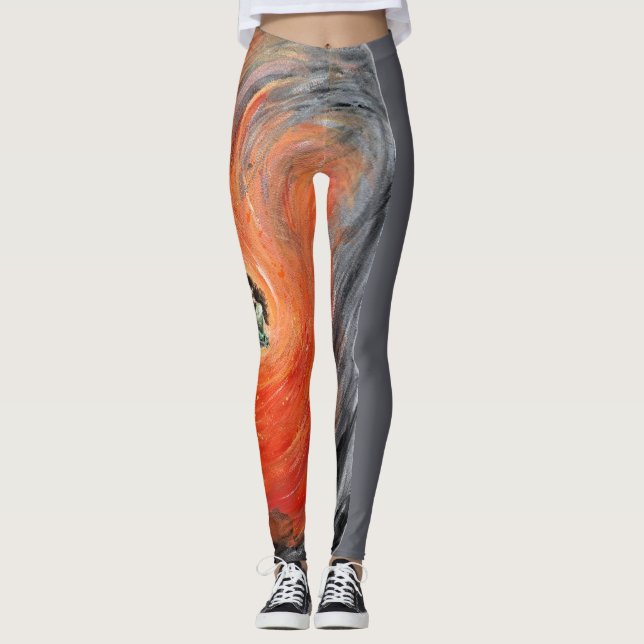 Lovers Love Passion Couple Passionate Desire Leggings (Front)
