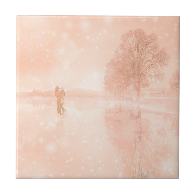 Lovers on a frozen pond          tile (Front)