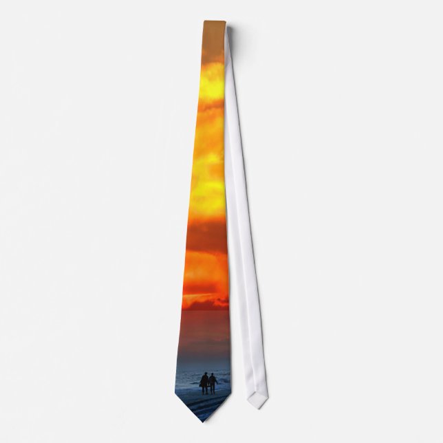 Lovers on a sunset beach tie (Front)