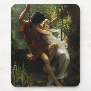 Lovers on a Swing. Spring by Pierre Auguste Cot Mouse Pad
