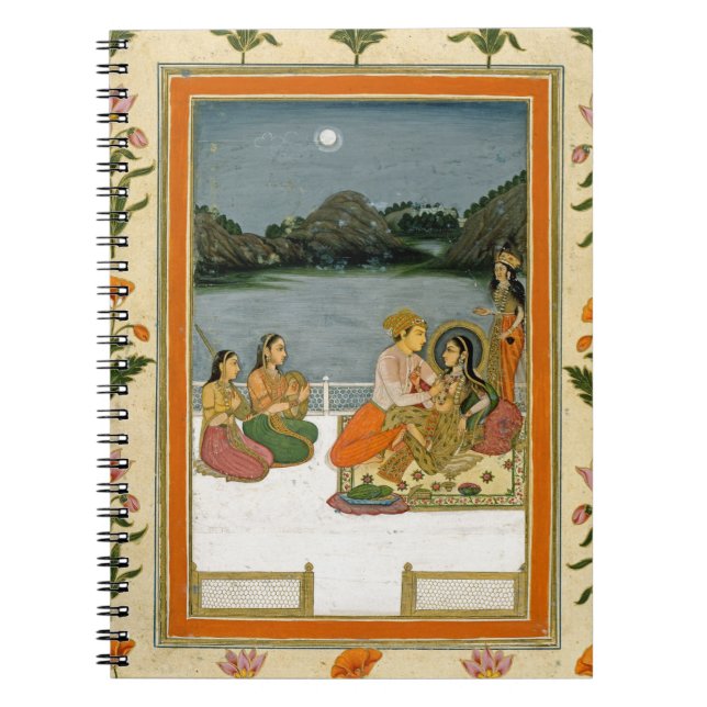 Lovers on a terrace by a moonlit lake, from the Sm Notebook (Front)