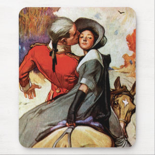 Lovers on Horseback Mouse Pad