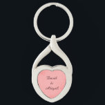 Lovers Pink Parchment Keychain<br><div class="desc">The perfect boyfriend/girlfriend keychain to show your love for each other. Featuring a pink parchment background, use the templates to customize your name in burgundy. Feel free to replace background with a photo or add a filter to the existing graphic. Personalize font however your wish. Place your order for this...</div>