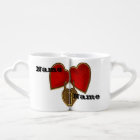 Lovers red heart with gold lock