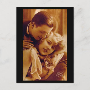 Lovers Romantic Couple Vintage Postcard