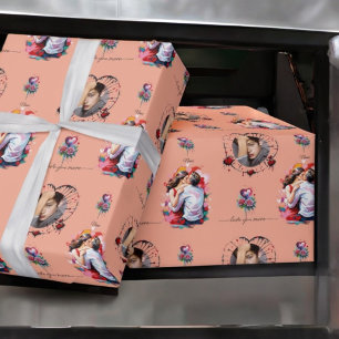 lovers Soft Holiday Card Wrapping Paper