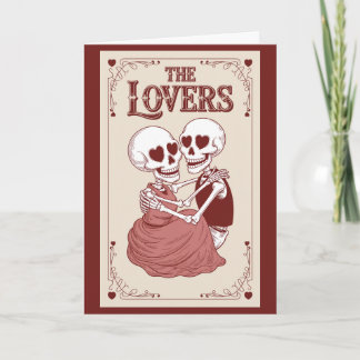 Lovers Tarot Card Skeletons Valentines Day Card