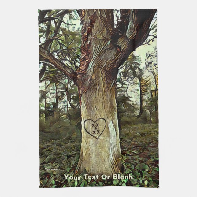 Lovers' Tree Kitchen Towel (Vertical)