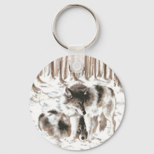 LOVERS  Wolf Couple Keychain
