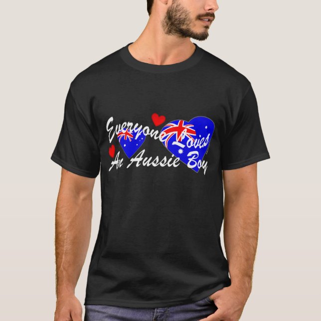 Loves Aussie Boy (Dark) T-Shirt (Front)