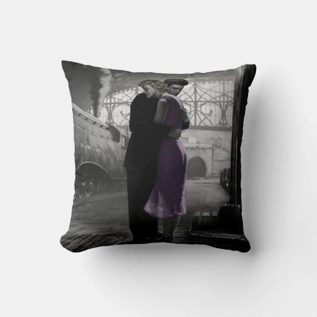 Love's Departure Throw Pillow (Front)