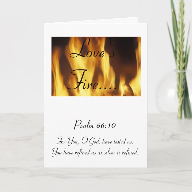 Love's Fire - Happy Valentines Day Holiday Card (Front)