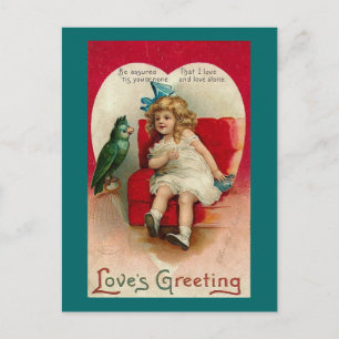 Love's Greeting Vintage Valentine (2) Holiday Postcard