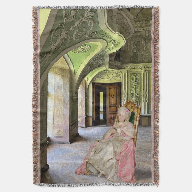 Loves Me, Loves Me Not Throw Blanket (Front Vertical)