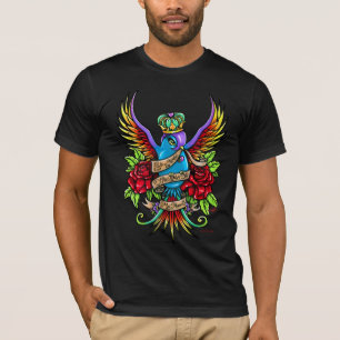 Loves Reign Rainbow Swallow Tattoo Art Shirt
