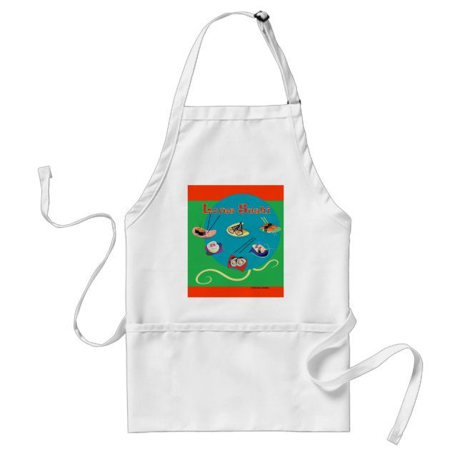 Loves sushi standard apron (Front)