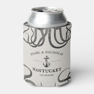 Love's Tentacles   Octopus Themed Beach Tan Can Cooler