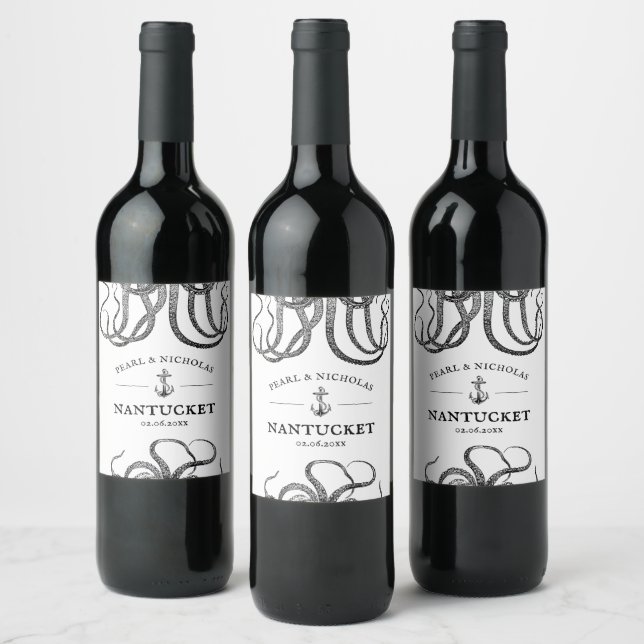 Love's Tentacles | Octopus Themed Wine Label (Bottles)