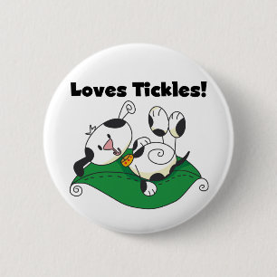 Loves Tickles T-shirts and Gifts 2 Inch Round Button