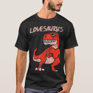 Lovesaurus Tre Dinosaur Heart Cute Valentines Day  T-Shirt
