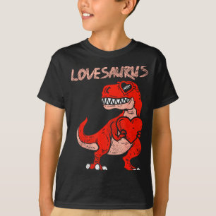 Lovesaurus Trex Dinosaur Heart Cute Valentines Day T-Shirt