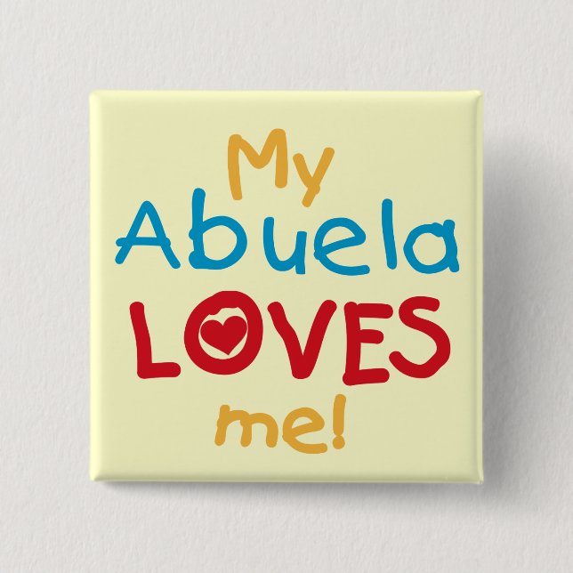 LOVESMEabuela 2 Inch Square Button (Front)
