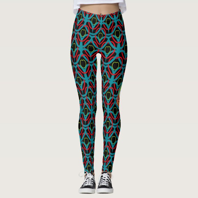 LOVETE HEART LOVE BY MASANSER PIXELAT LEGGINGS (Front)