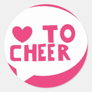 lovetocheer classic round sticker