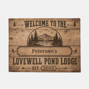 Lovewell Pond Lodge Personalized Doormat
