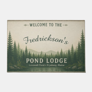 Lovewell Pond Lodge Personalized Doormat