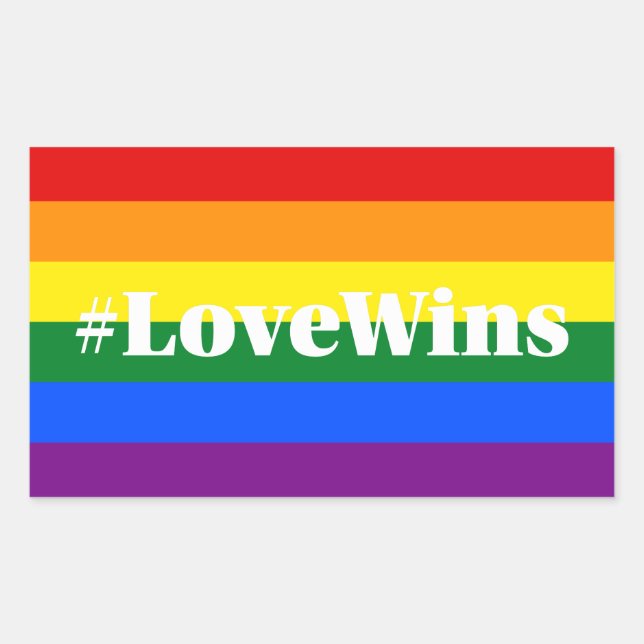 #LoveWins Love Wins Hashtag LGBT Marriage Equality Sticker (Front)