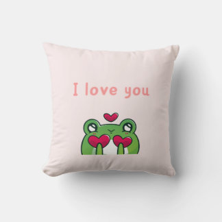 Lovey Dovey Frog Coussin - Cute Couple Coussin