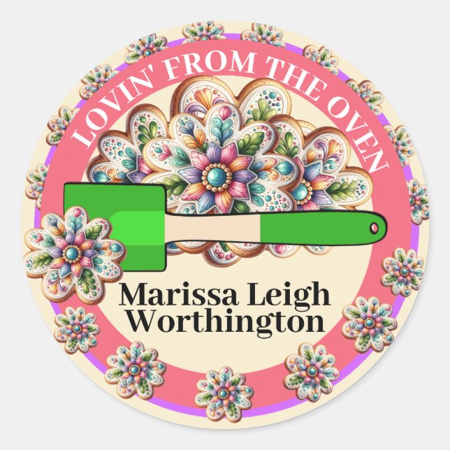 Lovin' From the Oven Food Sticker (Front)