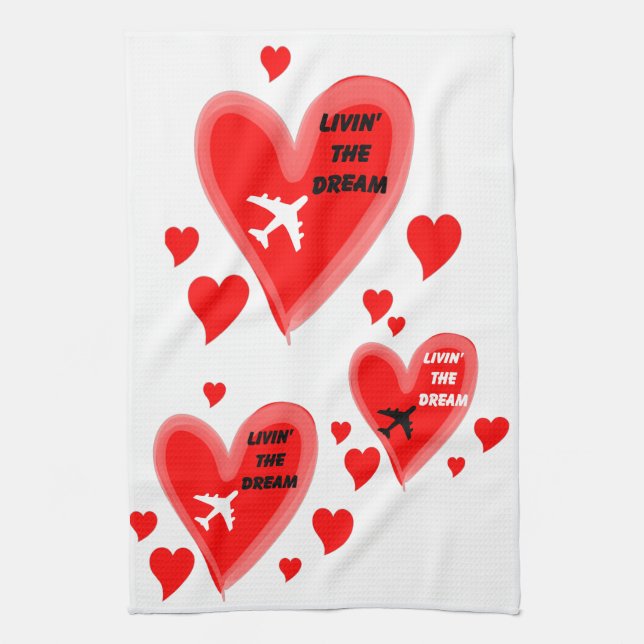 Lovin' Livin' the Dream! Kitchen Towel (Vertical)