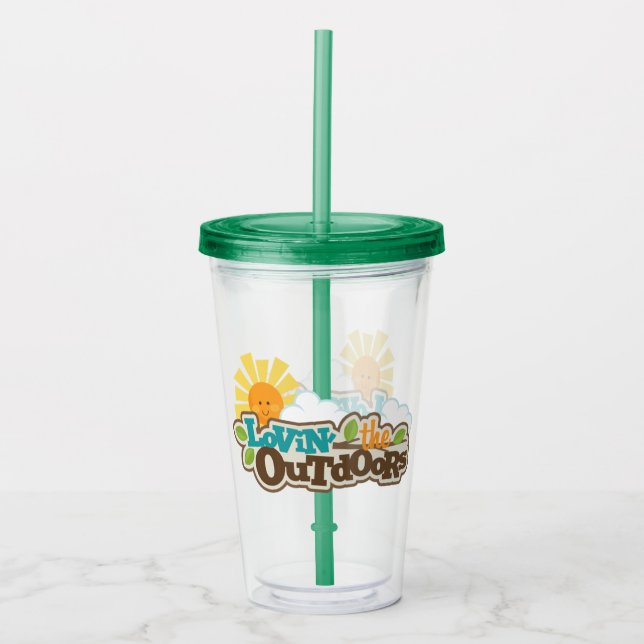 Lovin the outdoors acrylic tumbler (Front)