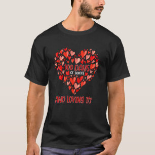 Loving 100 Days of School  Cute Heart 100 Days Sma T-Shirt