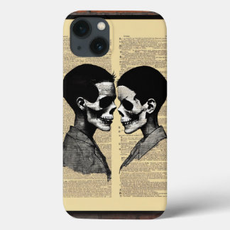 "Loving Black: Two Skulls in Profile iPhone Case" iPhone 13 Case