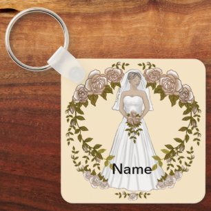 Loving Bride custom Wedding keychain