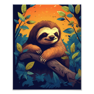 Loving Chillout Sloth Photo Print