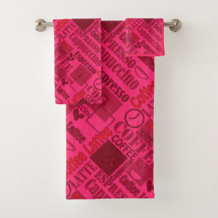 Loving coffee bath towel set