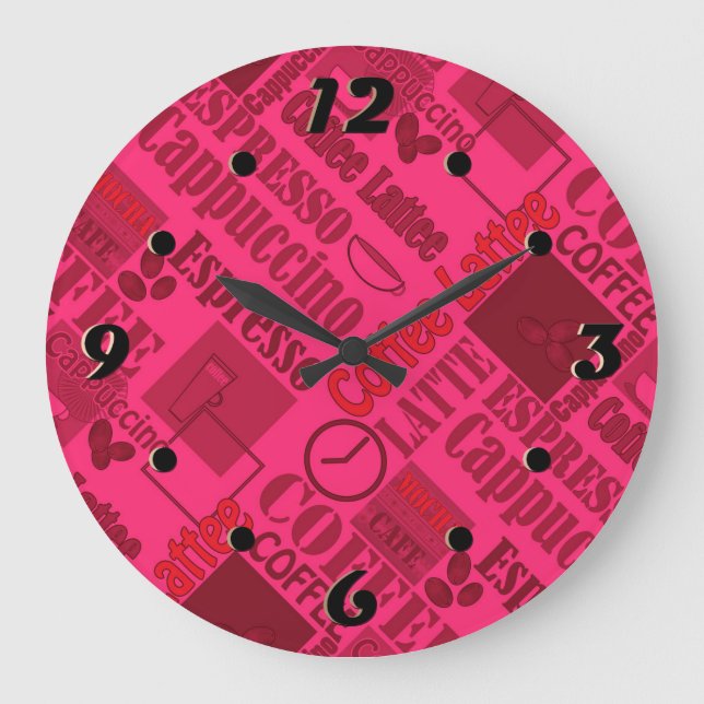 Loving coffee large clock (Front)