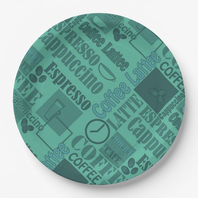 Loving coffee paper plate (Front)