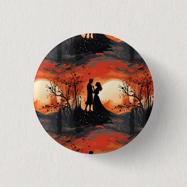 Loving Couple  1 Inch Round Button (Front)