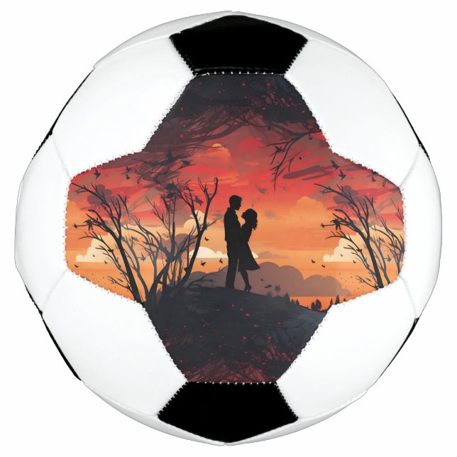 Loving Couple  Soccer Ball (Front)