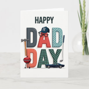 Loving Dad Day Symbols Card