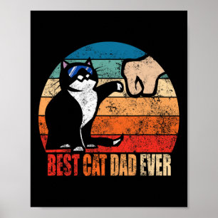 Loving Daddy Fathers Day Gift Mens None Best Cat D Poster