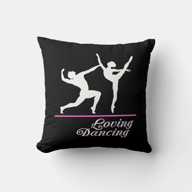 Loving dancing throw pillow (Front)